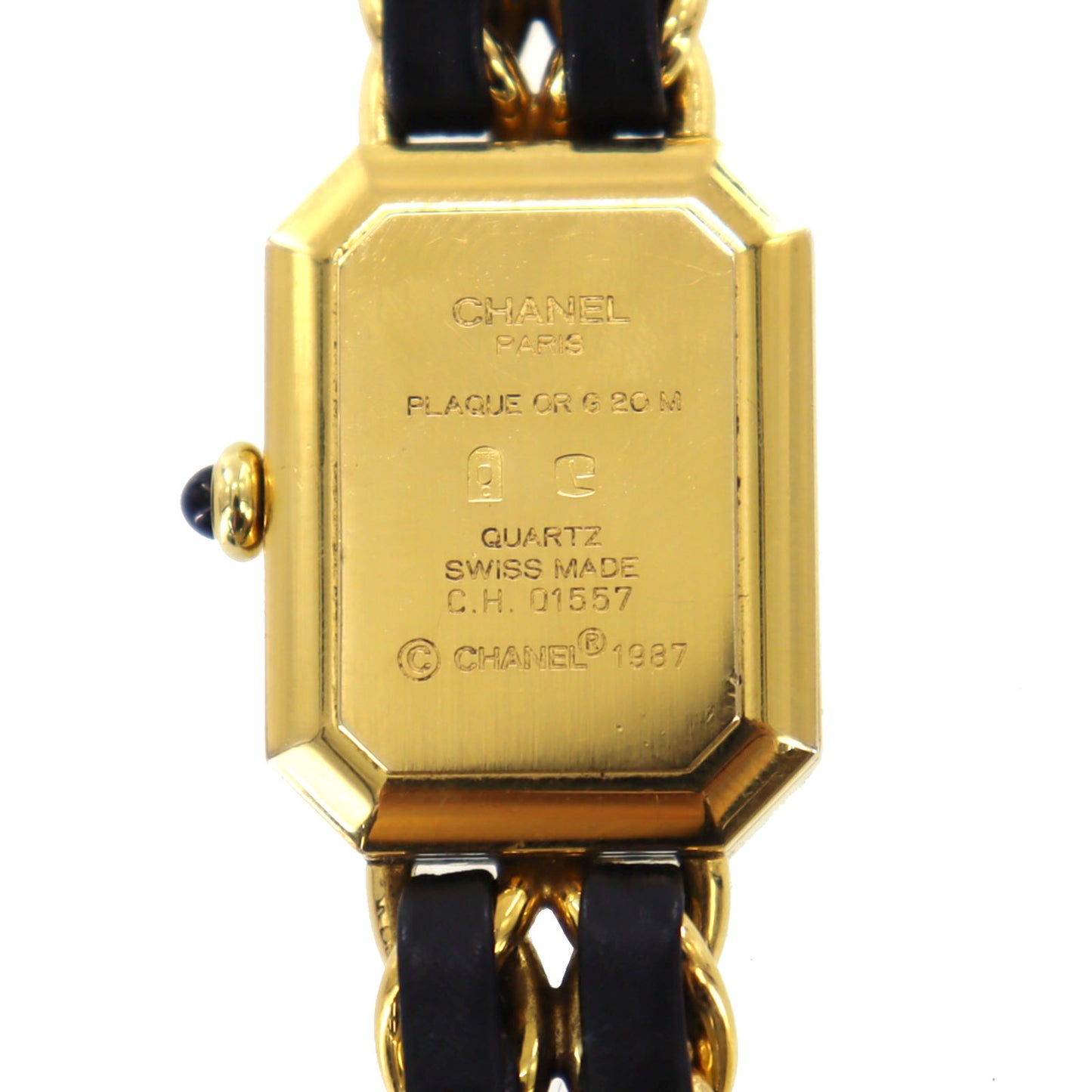 CHANEL Premiere Discontinued Wristwatches M Gold Black Quartz #BQ209