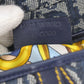 Christian Dior Trotter Saddle Shoulder Handbag Navy Canvas #EB344