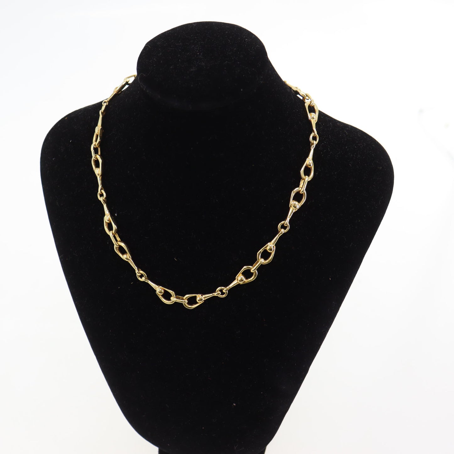 CELINE Logos Gold Plated Chain Necklace #CE506