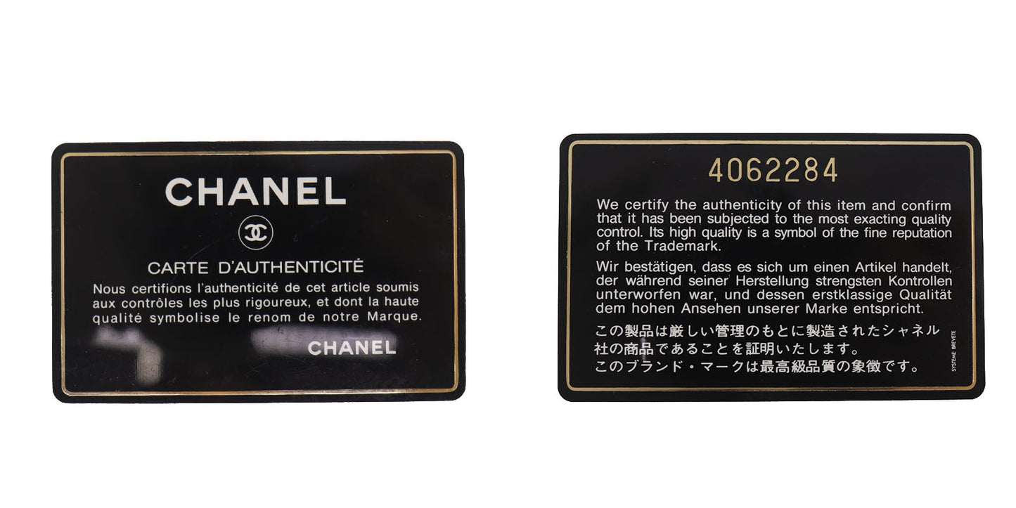 CHANEL CC Logos Bi-fold Wallet Black Caviar Skin Leather #CS563