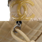 CHANEL CC Cambon Line HandBag Lambskin Leather Beige #AH662