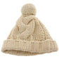 CHANEL Logo Knit hat Beige Cashmere 100% #BU496