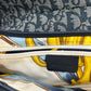 Christian Dior Trotter Saddle Shoulder Handbag Navy Canvas #EB344