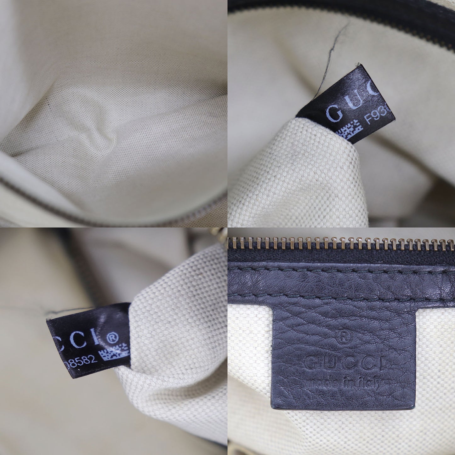 GUCCI Logos 2Way Shoulder Handbag Leather Black #BH637