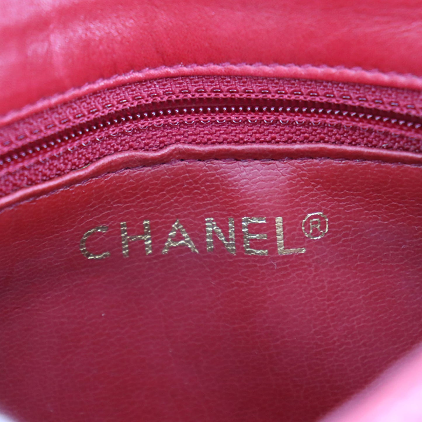 CHANEL Bicolore Bum Bag Red Leather Lambskin #CD921