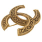 CHANEL CC Logos Pin Brooch Gold Plated 1108 #AG286