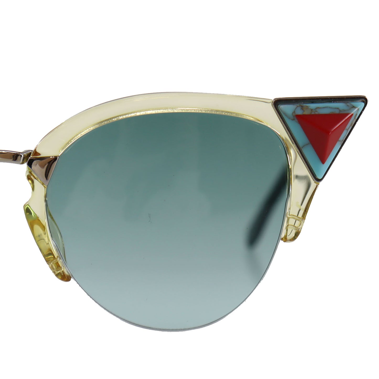 FENDI Sunglasses Clear Light Blue Turquoise Eye Wear #AH547