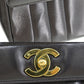 CHANEL HandBag Black Lambskin Leather #BS972