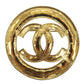 CHANEL CC Logos Circle Pin Brooch Gold Plated 94P #BX868