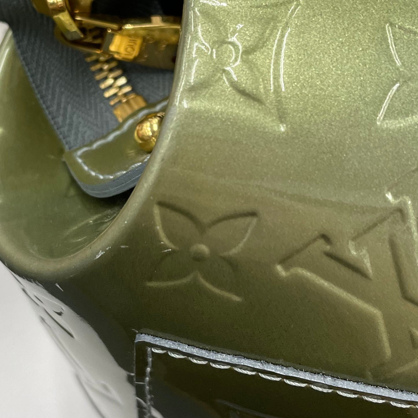 Louis Vuitton LV Sherwood PM Handbag Monogram Vernis Green M91560 #CO86