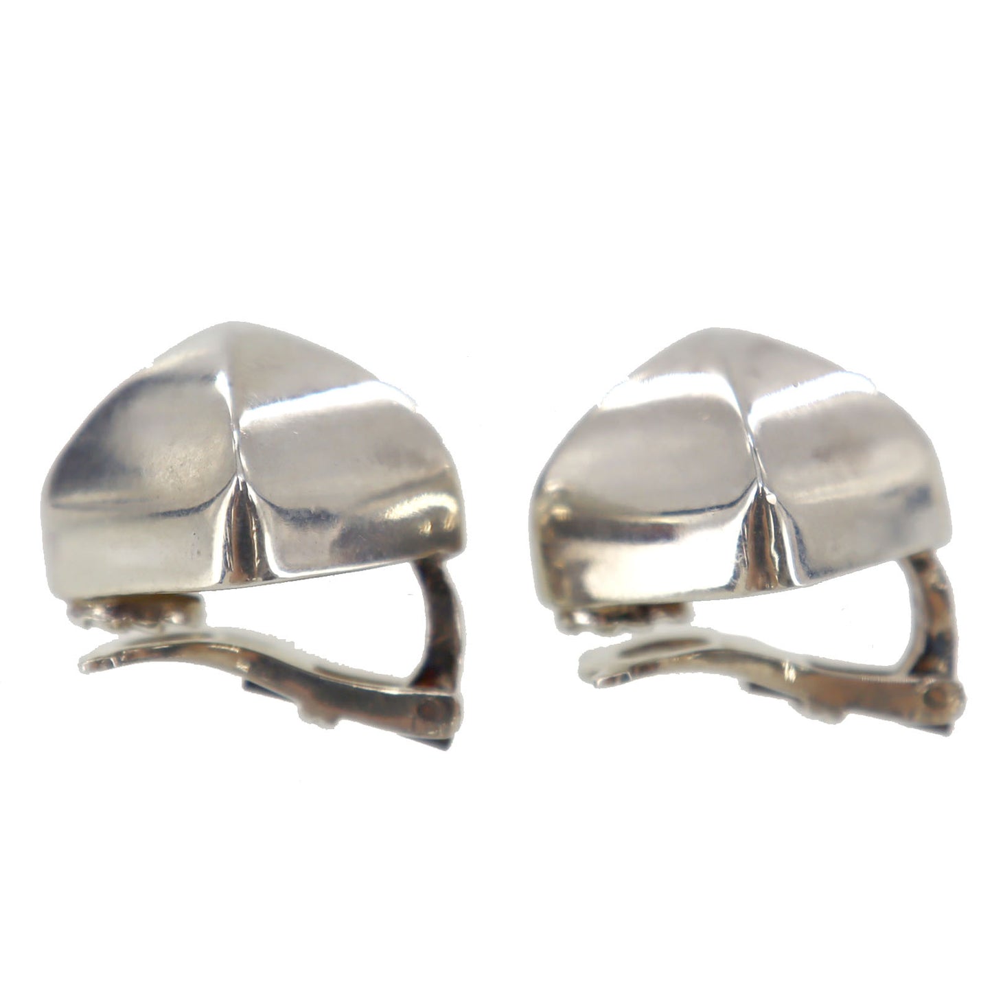 HERMES Medor Studs Earrings Silver Clip-On  #AH155