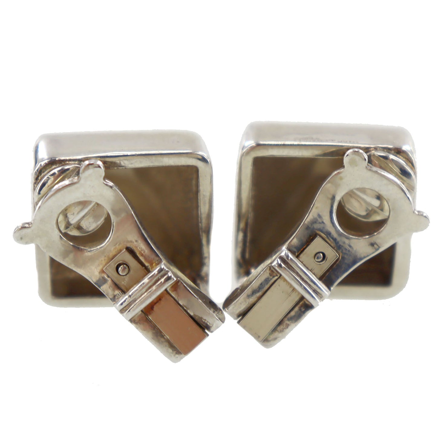 HERMES Medor Studs Earrings Silver Clip-On  #AH155