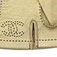 CHANEL CoCo Winter Gloves Women Gold Leather Size 7 #AH550