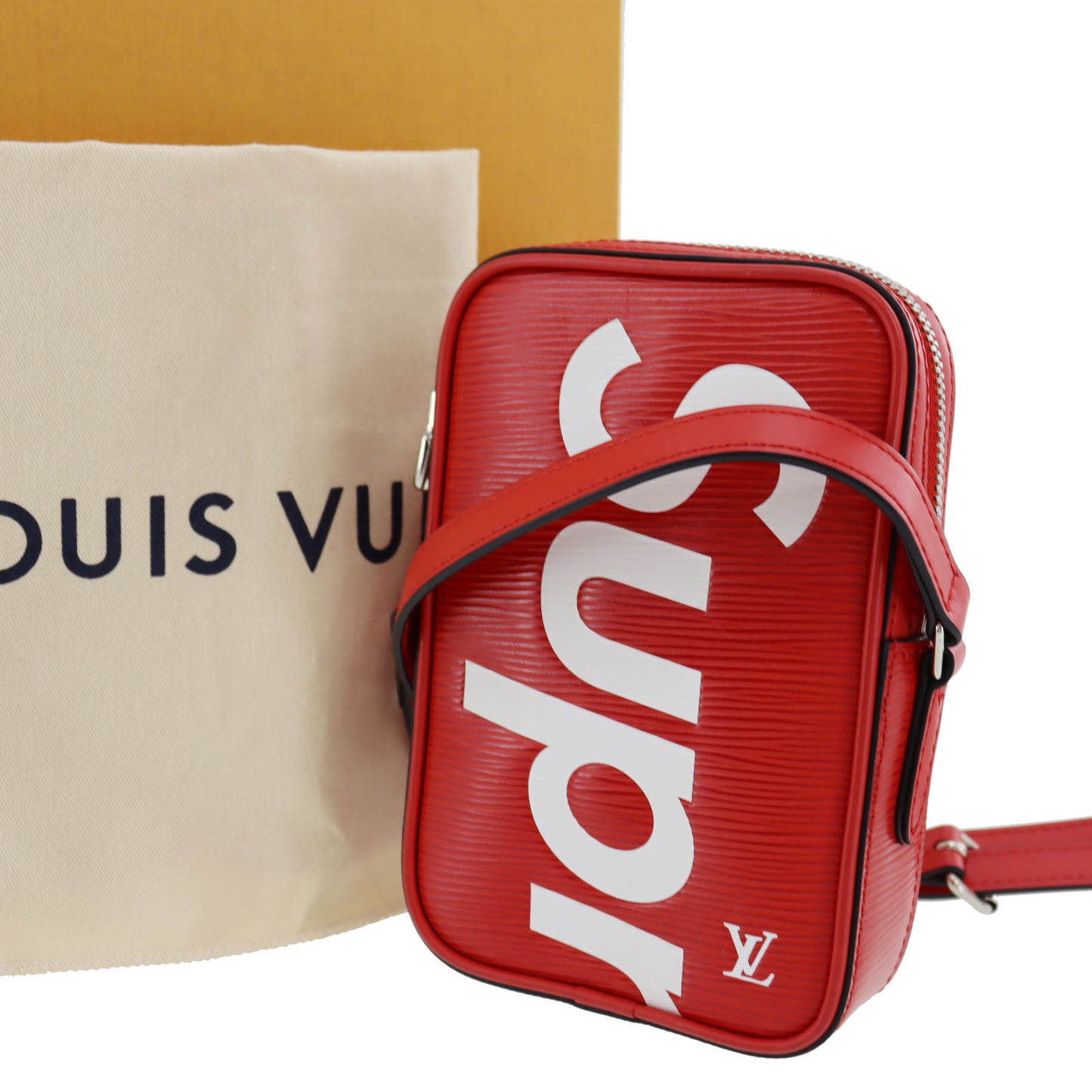 LOUIS VUITTON LV Danube PPM Supreme Collaboration Red M53434 #AH151