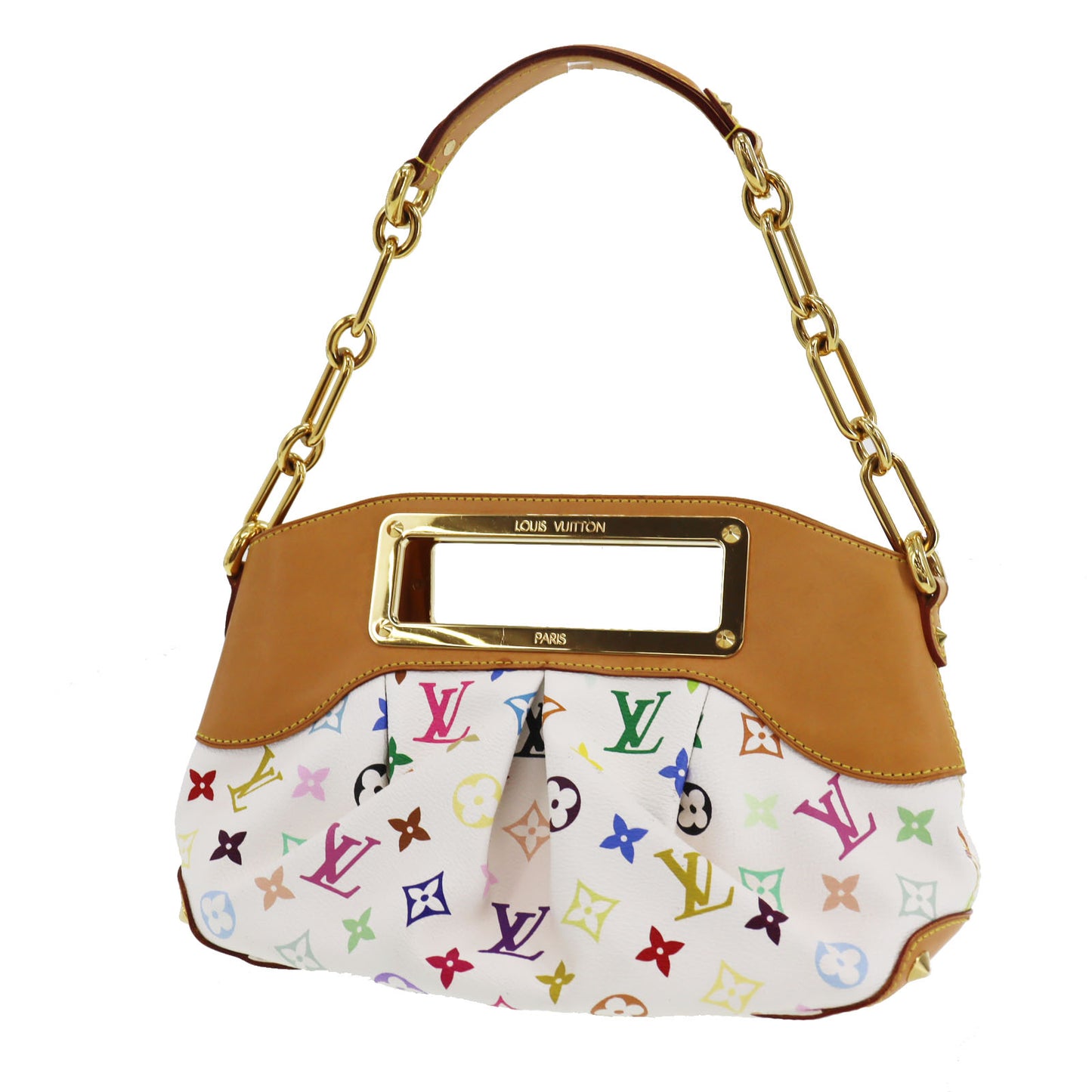 Louis Vuitton LV Multicolor Judy PM Shoulder Handbag White M40257 #BS705