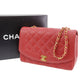 CHANEL Diana Shoulder Bag Red Caviar Skin Leather #CK715