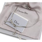 Christian Dior CD Logo Bow Necklace Choker Silver #DA509