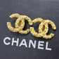 CHANEL CC Logos Earrings Gold Clip-On Vintage 03A  #AG849