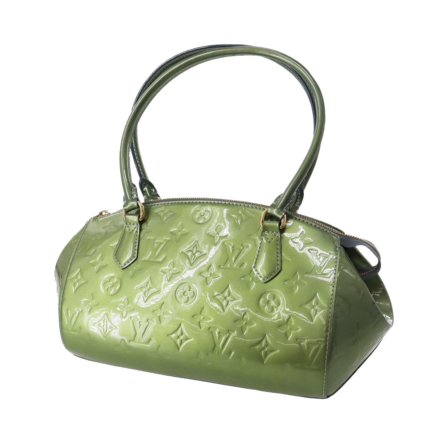 Louis Vuitton LV Sherwood PM Handbag Monogram Vernis Green M91560 #CO86