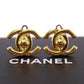 CHANEL CC Turn-lock Earrings Gold Clip-On 96 P #AH690