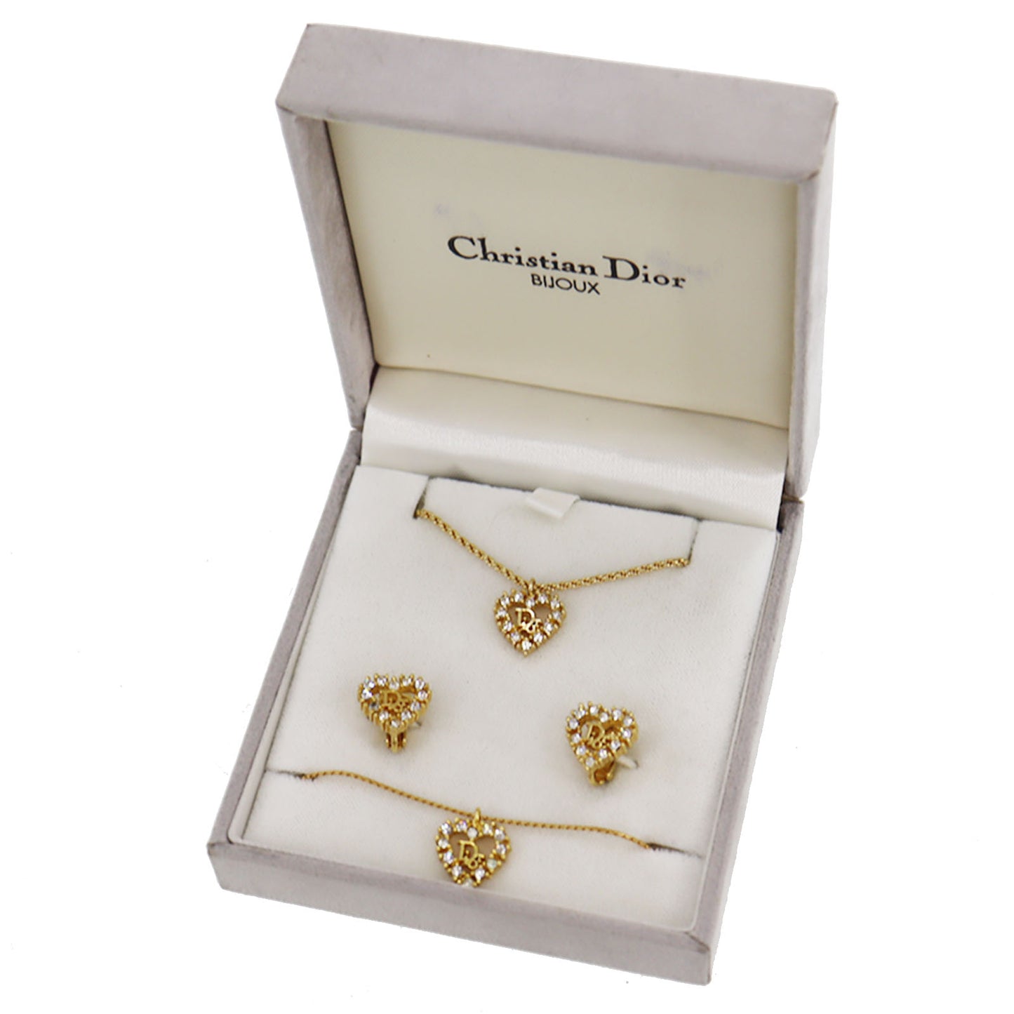 Christian Dior Necklace & Earring & Bracelet 3Set Gold #CD349 #CB281 #CB128