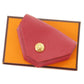 HERMES Revan Cattle Coin Compar Coin Purse Red Leather #CP947