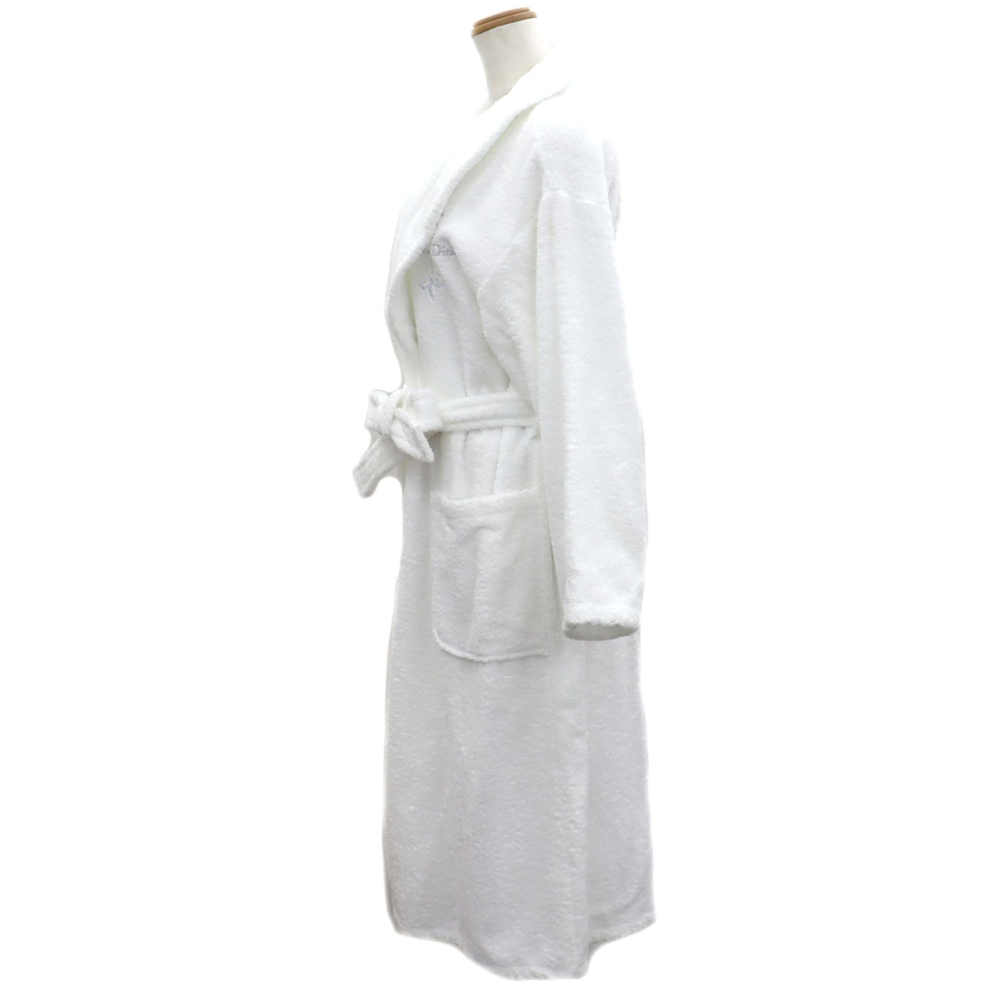 Christian Dior Bathrobe White Cotton 100% White M #AG848