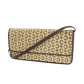 CELINE C Macadam Pattern Shoulder Bag Beige Unborn Calf #CT298