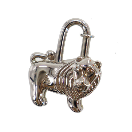 HERMES 1997 Limited Lion Charm Top Cadena Silver Plated #CJ857