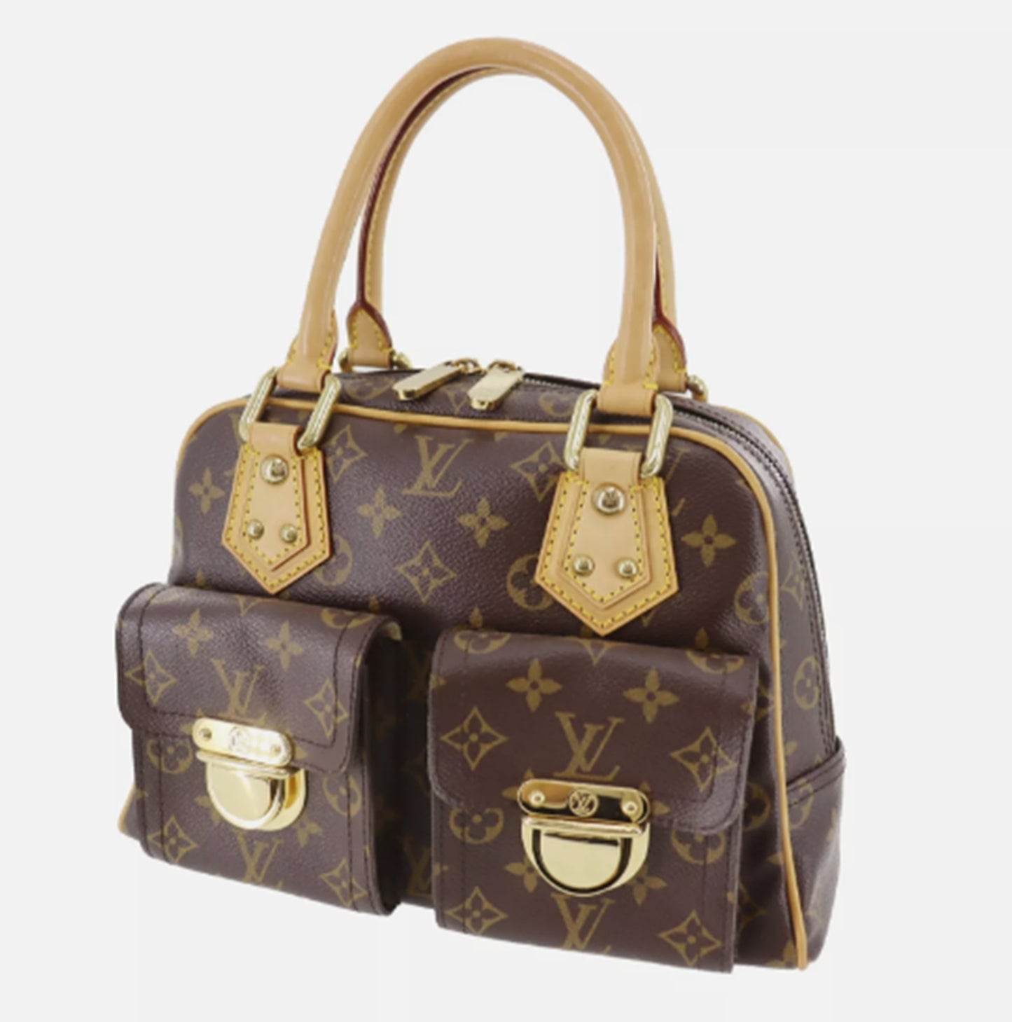 LOUIS VUITTON LV Manhattan PM HandBag Monogram Canvas M40026 #AG535