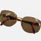 GUCCI Used Sunglasses Brown Gold Eye Wear 59□16 GG2266/N/S #EA474 S