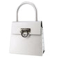 Salvatore Ferragamo Gancini Hand Bag Silver Aluminum #AG642