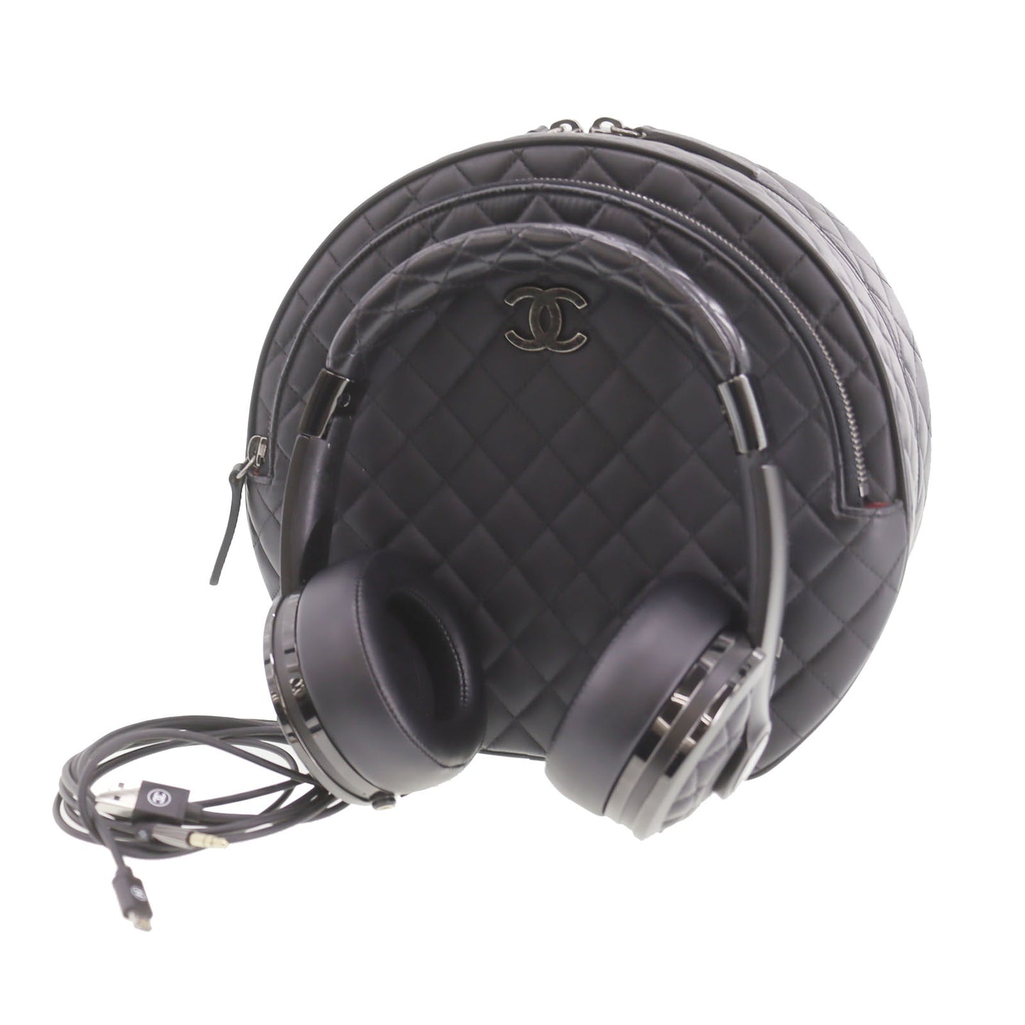 CHANEL Monster CC Matelasse Headphones Black Bluetooth Ltd. Ed. #AH16