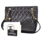 CHANEL Matelasse Chain HandBag Tote Black Lambskin Leather Italy #BJ454