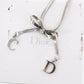 Christian Dior Bow Choker Necklace Silver #EH518