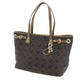 Christian Dior Panarea Kanage Tote Bag Dark Brown Coated Canvas #CR23