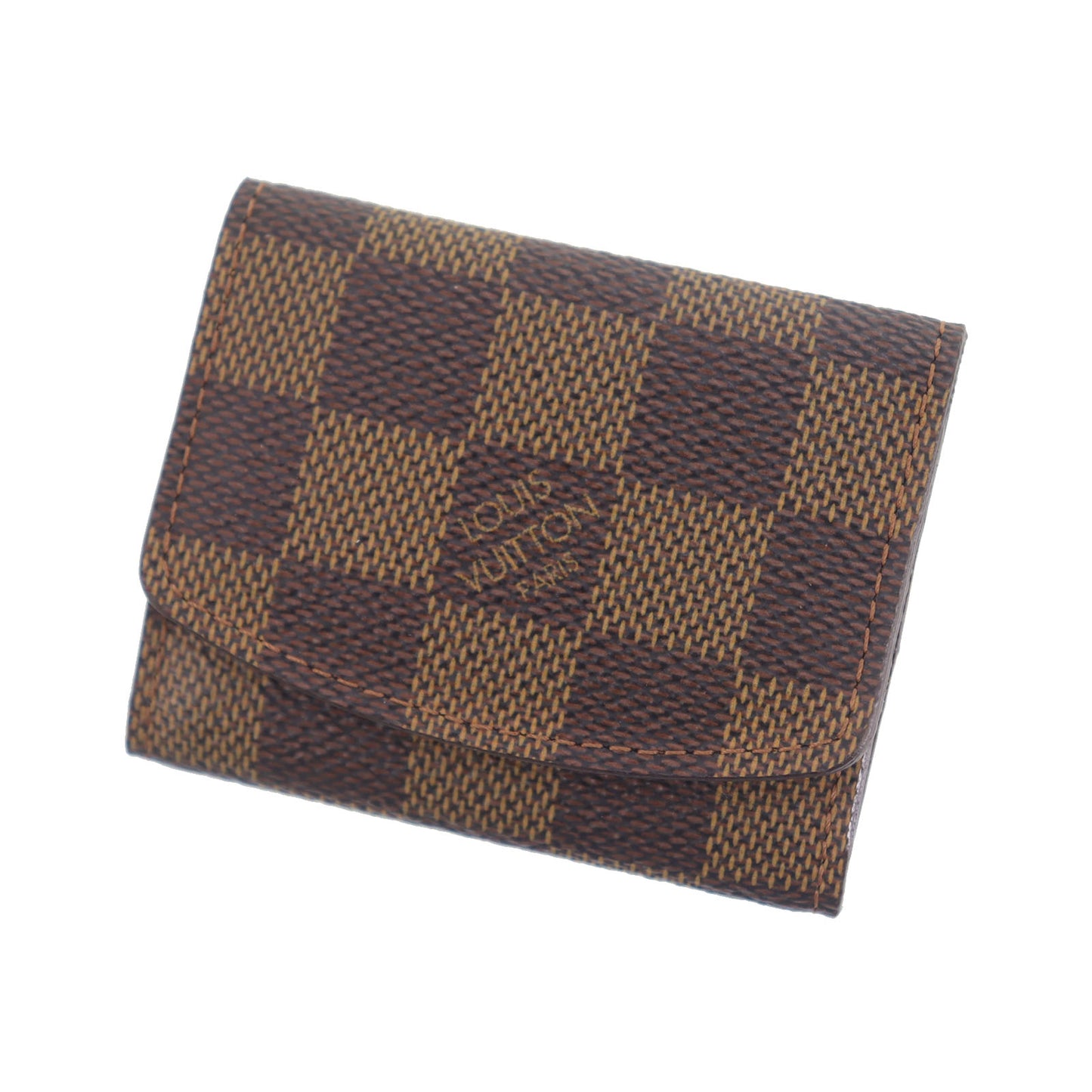 LOUIS VUITTON LV Cufflink Case Damier Brown M64681 #AG733