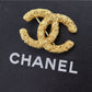 CHANEL CC Logos Pin Brooch Gold Plated #AG190