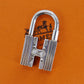 HERMÈS H Motif Top Charm Cadena Padlock Silver #CJ800