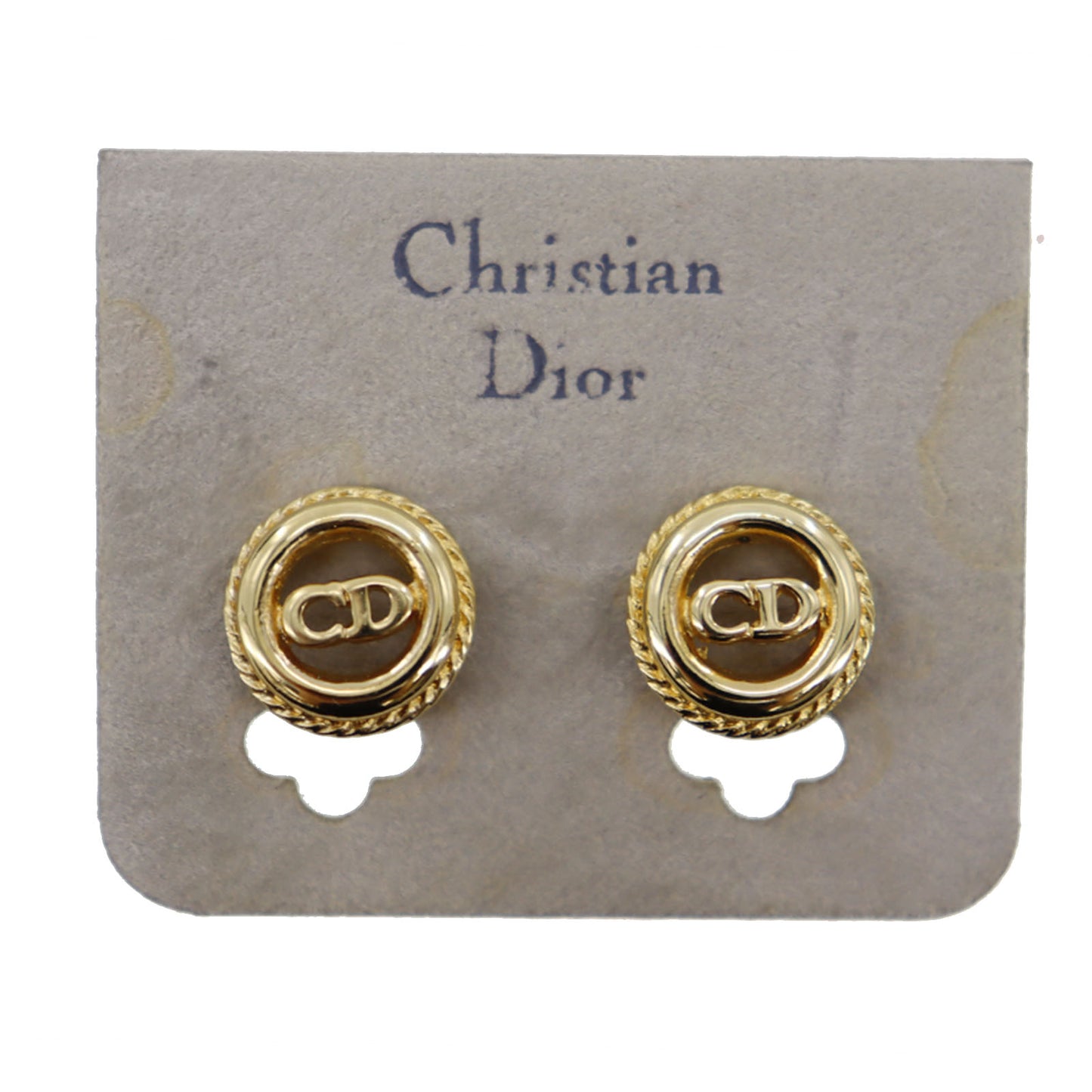 Christian Dior Logos Earrings & Necklace Gold Set Item #BO593 #BR49