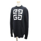 GIVENCHY Long Sleeve Knit Sweater Tops Black 100% Cotton #AH529