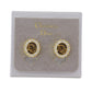 Christian Dior Used Rhinestone Earrings Gold Plated #EA84 #CS718