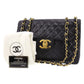 CHANEL Matelasse 34 Chain Shoulder Bag Black Leather #BN323