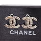 CHANEL CC Logos Earrings Silver Clip-On 98 P #CG63