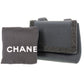 CHANEL Shoulder Bag Beads Black Satin #BO70