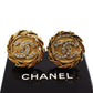 CHANEL CC Logos Earrings Gold Clip-On 2 3 #CH872