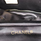 CHANEL Bicolore Handbag Vanity Pouch Black Lambskin #AH600