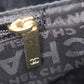 CHANEL Chocolate Bar HandBag Black Leather #AH721