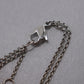 Christian Dior CD Logo Chain Pendant Necklace Silver-Plated #BO765