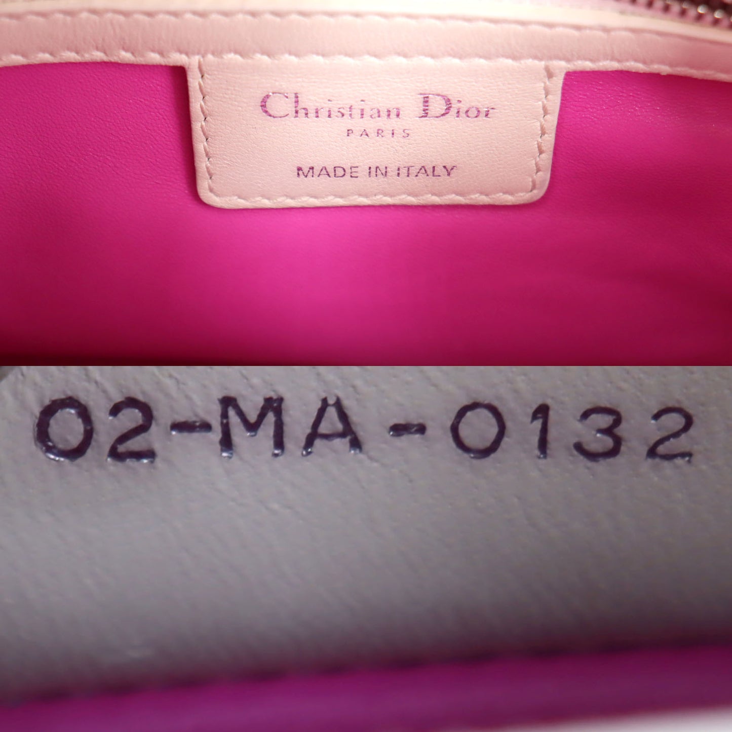 Christian Dior Lady Dior HandBag Shoulder Bag Pink Off White #AH701